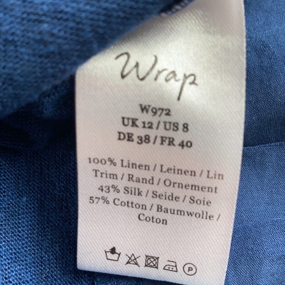 Wrap 100% Linen Tunic Top Sz 8 - Picture 4 of 5